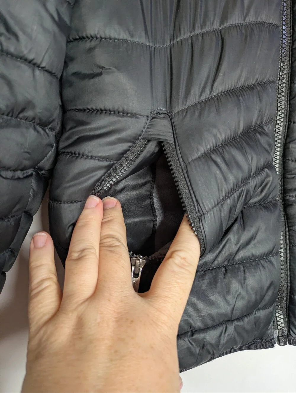 Nike Black Puffer Zip Up Kids Winter Hoodie Coat M